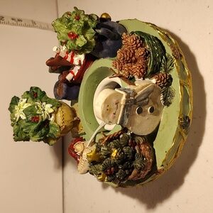 Candle Capper Poinsettia Stay On Topper Ice Skates Snowman Christmas Greenery